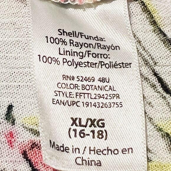 Time & Tru Floral Boho Hippie Lightweight Flowy Dress - Size XL 16/18 - Picture 8 of 9